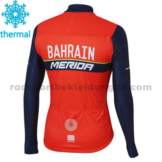 2017 Bahrain Merida Radtrikot (Winter Thermal Fleece) M001