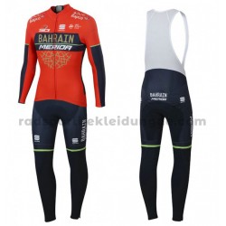 Radtrikot Langarm + Trägerhose Lange 2018 Bahrain Merida M001