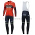 Radtrikot Langarm + Trägerhose Lange 2018 Bahrain Merida M001