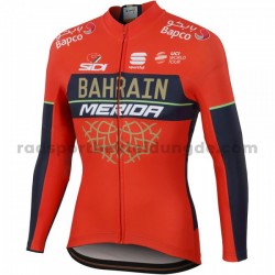 2018 Bahrain Merida Radtrikot (langarm) M001
