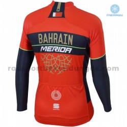 2018 Bahrain Merida Radtrikot (Winter Thermal Fleece) M001