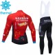 Radtrikot Langarm + Trägerhose Lange 2021 Team Bahrain Victorious Winter Thermal Fleece M001