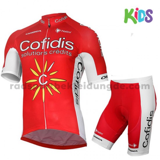 Fahrradtrikot + Radhose 2017 Cofidis Pro Team Kinder M001
