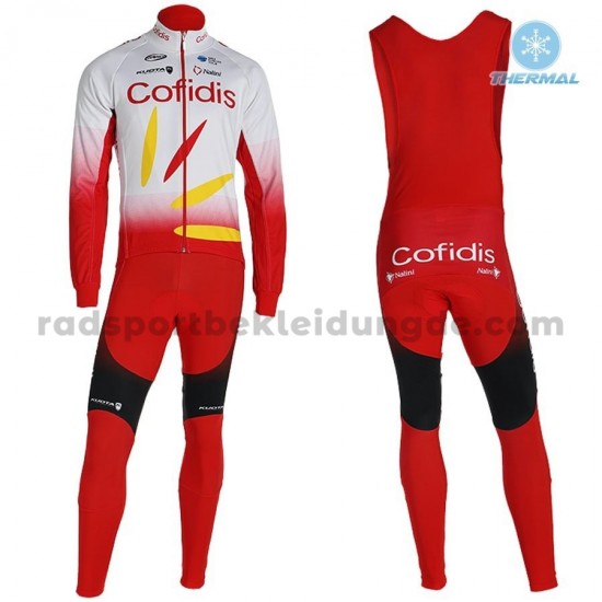 Radtrikot Langarm + Trägerhose Lange 2019 Cofidis Pro Team Winter Thermal Fleece M001
