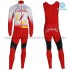 Radtrikot Langarm + Trägerhose Lange 2019 Cofidis Pro Team Winter Thermal Fleece M001