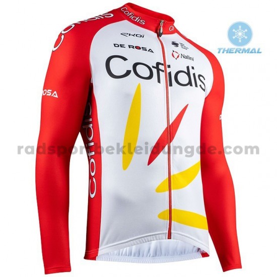 Radtrikot Langarm + Trägerhose Lange 2020 Cofidis Pro Team Winter Thermal Fleece M001