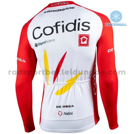 Radtrikot Langarm + Trägerhose Lange 2020 Cofidis Pro Team Winter Thermal Fleece M001