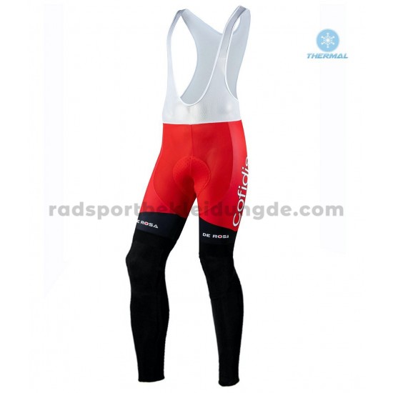 Radtrikot Langarm + Trägerhose Lange 2020 Cofidis Pro Team Winter Thermal Fleece M001