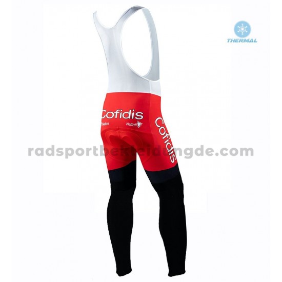 Radtrikot Langarm + Trägerhose Lange 2020 Cofidis Pro Team Winter Thermal Fleece M001
