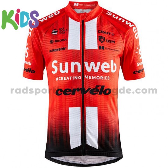 Fahrradtrikot + Radhose 2019 Team Sunweb Kinder M001