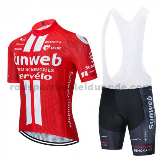 Fahrradtrikot +Trägershort 2020 Team Sunweb M001