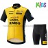 Fahrradtrikot + Radhose 2018 LottoNL-Jumbo Kinder M001