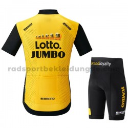 Fahrradtrikot + Radhose 2018 LottoNL-Jumbo Kinder M001