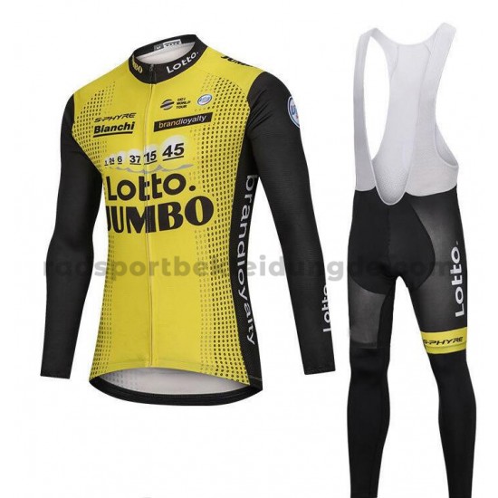 Radtrikot Langarm + Trägerhose Lange 2018 LottoNL-Jumbo M001