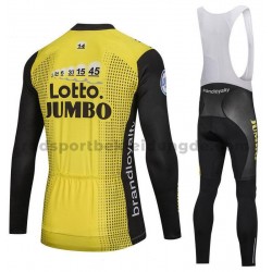 Radtrikot Langarm + Trägerhose Lange 2018 LottoNL-Jumbo M001