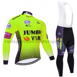 Radtrikot Langarm + Trägerhose Lange 2019 Team Jumbo–Visma M002