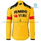 Radtrikot Langarm + Trägerhose Lange 2020 Team Jumbo–Visma Winter Thermal Fleece M001