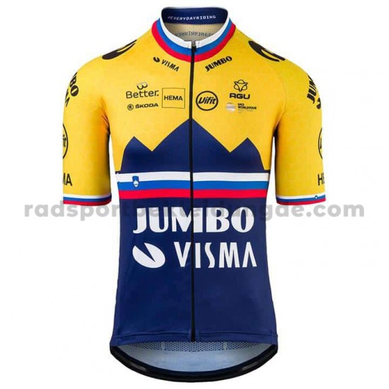 Fahrradtrikot +Trägershort 2021 Team Jumbo-Visma M002