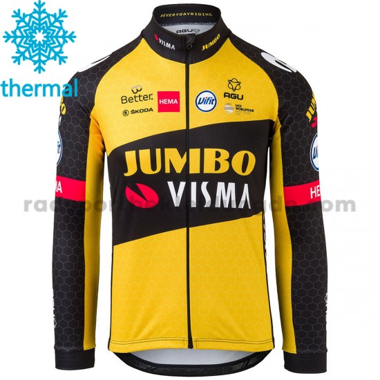 2021 Team Jumbo-Visma Radtrikot (Winter Thermal Fleece) M005