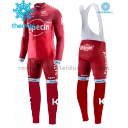 Radtrikot Langarm + Trägerhose Lange 2017 Team Katusha-Alpecin Winter Thermal Fleece M001