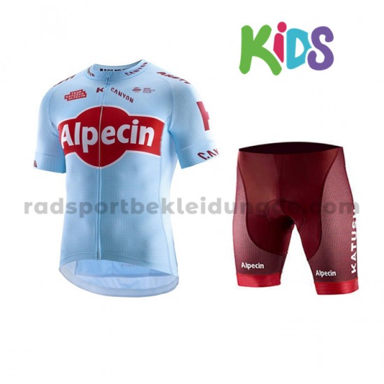 Fahrradtrikot + Radhose 2019 Team Katusha Alpecin Kinder M001
