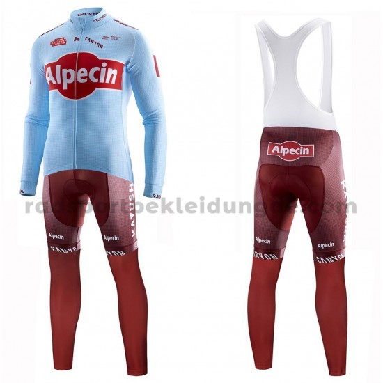Radtrikot Langarm + Trägerhose Lange 2019 Team Katusha Alpecin M001