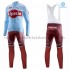 Radtrikot Langarm + Trägerhose Lange 2019 Team Katusha Alpecin Winter Thermal Fleece M001