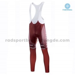 2019 Team Katusha Alpecin Trägerhose Lange (Winter Thermal Fleece) M001