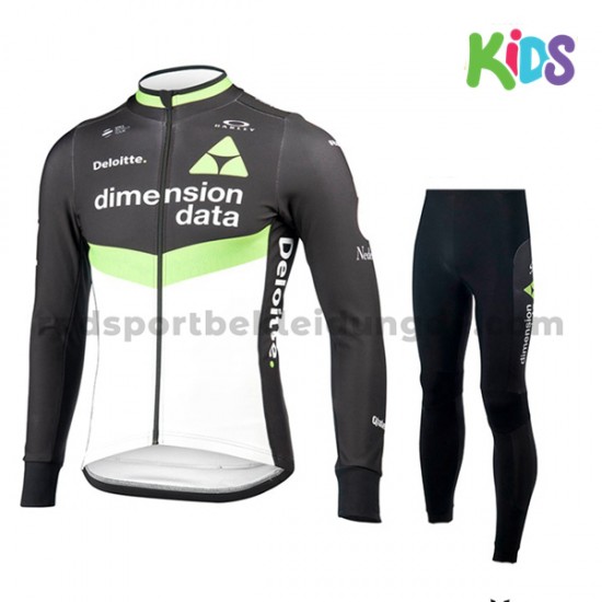 Radtrikot Langarm + Radhose Lange 2017 Dimension Data Kinder M001
