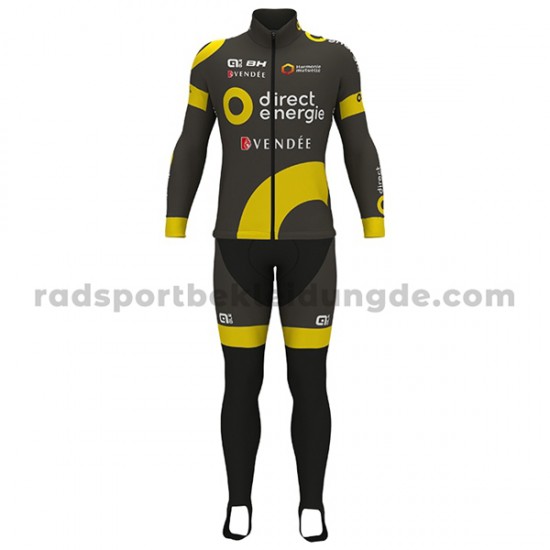 Radtrikot Langarm + Trägerhose Lange 2017 Direct Energie M001