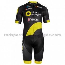 Fahrradtrikot +Trägershort 2018 Direct Energie M001