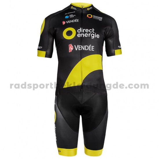 Fahrradtrikot +Trägershort 2018 Direct Energie M001