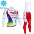 Radtrikot Langarm + Trägerhose Lange 2021 Team TotalEnergies Winter Thermal Fleece M003