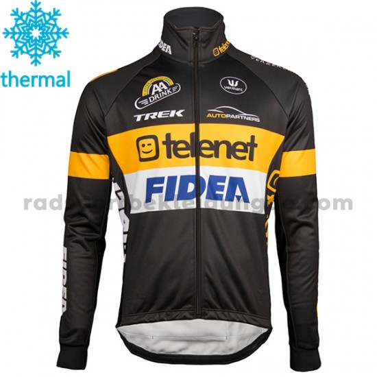 Radtrikot Langarm + Trägerhose Lange 2017 Telenet Fidea Lions Winter Thermal Fleece M001