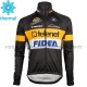 Radtrikot Langarm + Trägerhose Lange 2017 Telenet Fidea Lions Winter Thermal Fleece M001