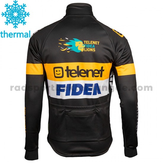 Radtrikot Langarm + Trägerhose Lange 2017 Telenet Fidea Lions Winter Thermal Fleece M001