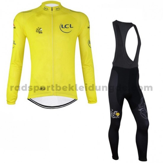 Radtrikot Langarm + Trägerhose Lange 2018 Tour De France M001