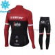 Radtrikot Langarm + Radhose Lange 2017 Trek-Segafredo Kinder Winter Thermal Fleece M001