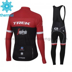 Radtrikot Langarm + Trägerhose Lange 2017 Trek-Segafredo Winter Thermal Fleece M001