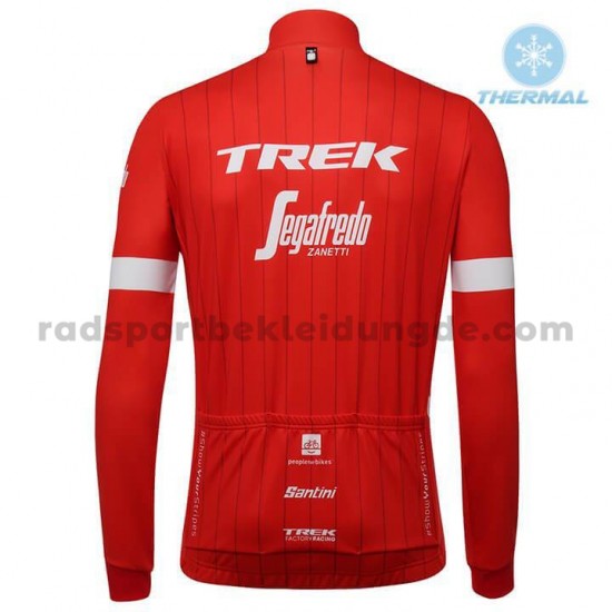 Radtrikot Langarm + Trägerhose Lange 2018 Trek-Segafredo Winter Thermal Fleece M001