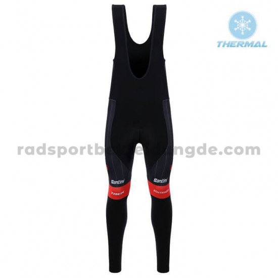 Radtrikot Langarm + Trägerhose Lange 2018 Trek-Segafredo Winter Thermal Fleece M001