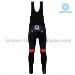Radtrikot Langarm + Trägerhose Lange 2018 Trek-Segafredo Winter Thermal Fleece M001