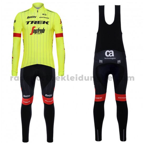Radtrikot Langarm + Trägerhose Lange 2018 Trek-Segafredo M002