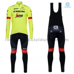 Radtrikot Langarm + Trägerhose Lange 2018 Trek-Segafredo Winter Thermal Fleece M002