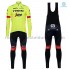 Radtrikot Langarm + Trägerhose Lange 2018 Trek-Segafredo Winter Thermal Fleece M002