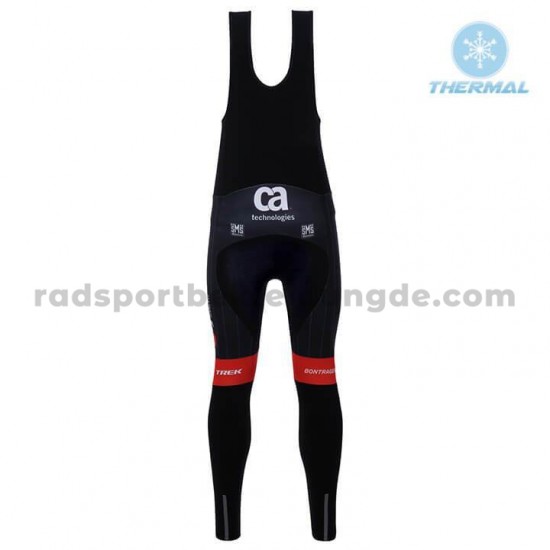 Radtrikot Langarm + Trägerhose Lange 2018 Trek-Segafredo Winter Thermal Fleece M002
