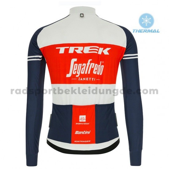 Radtrikot Langarm + Trägerhose Lange 2020 Trek Segafredo Winter Thermal Fleece M001