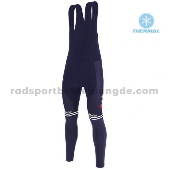 Radtrikot Langarm + Trägerhose Lange 2020 Trek Segafredo Winter Thermal Fleece M001