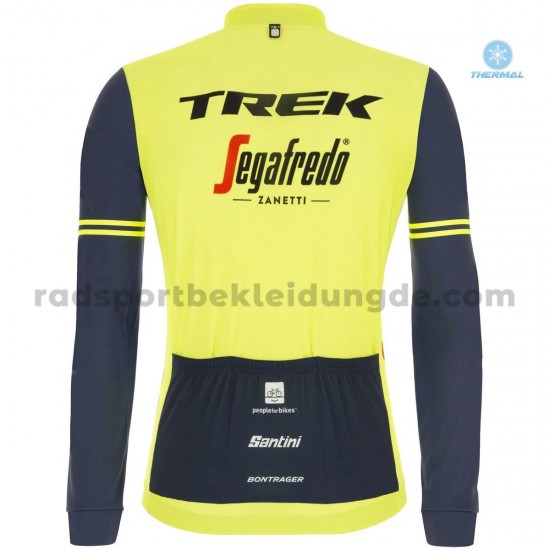 Radtrikot Langarm + Trägerhose Lange 2020 Trek Segafredo Winter Thermal Fleece M002