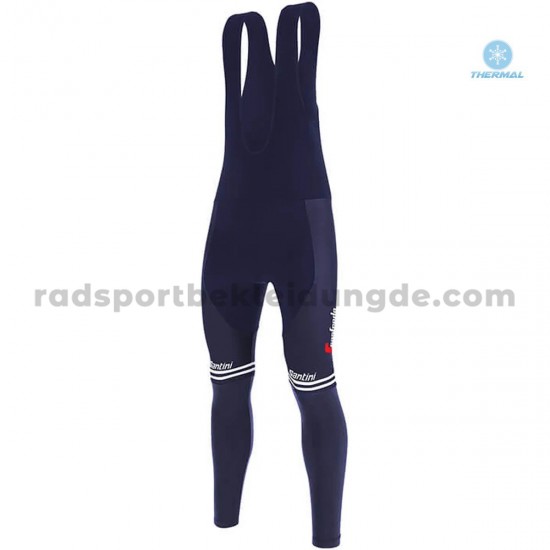 Radtrikot Langarm + Trägerhose Lange 2020 Trek Segafredo Winter Thermal Fleece M002